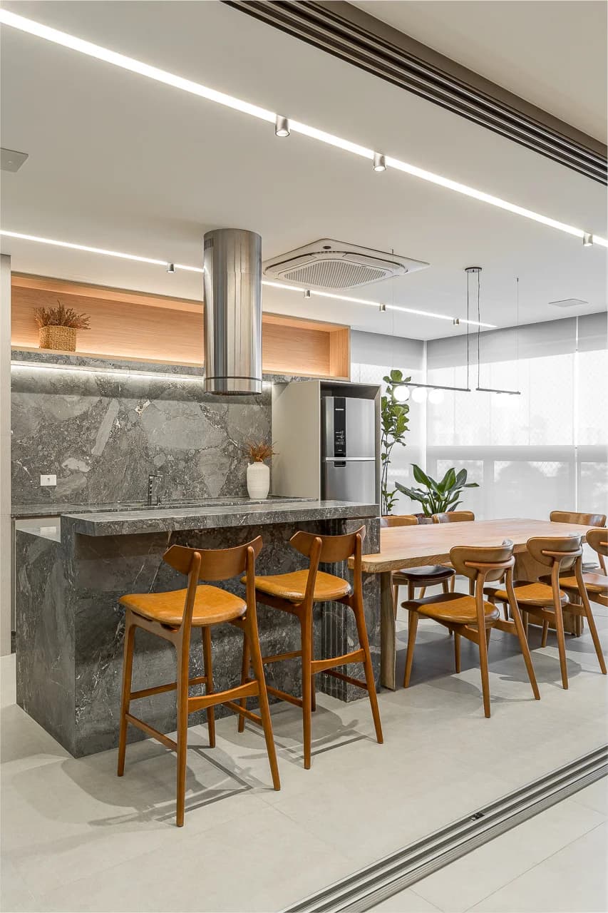 Apartamento AR — projeto residencial com pedras naturais, imagem 14 de 57