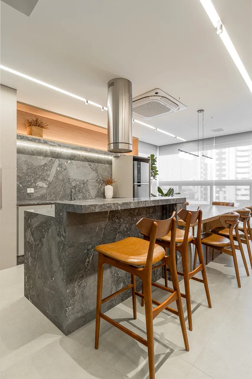 Apartamento AR — projeto residencial com pedras naturais, imagem 23 de 57