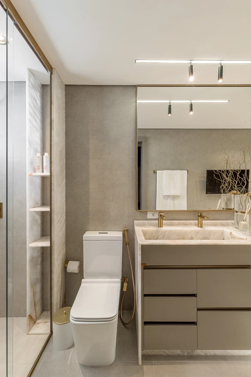 Apartamento RB — interior com Nero Michelangelo e Cristal de Quartzo, imagem 2 de 34