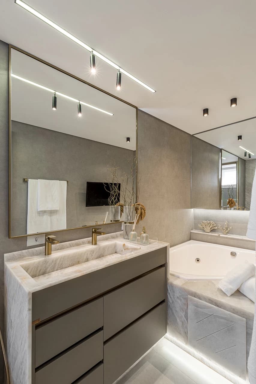 Apartamento RB — interior com Nero Michelangelo e Cristal de Quartzo, imagem 3 de 34