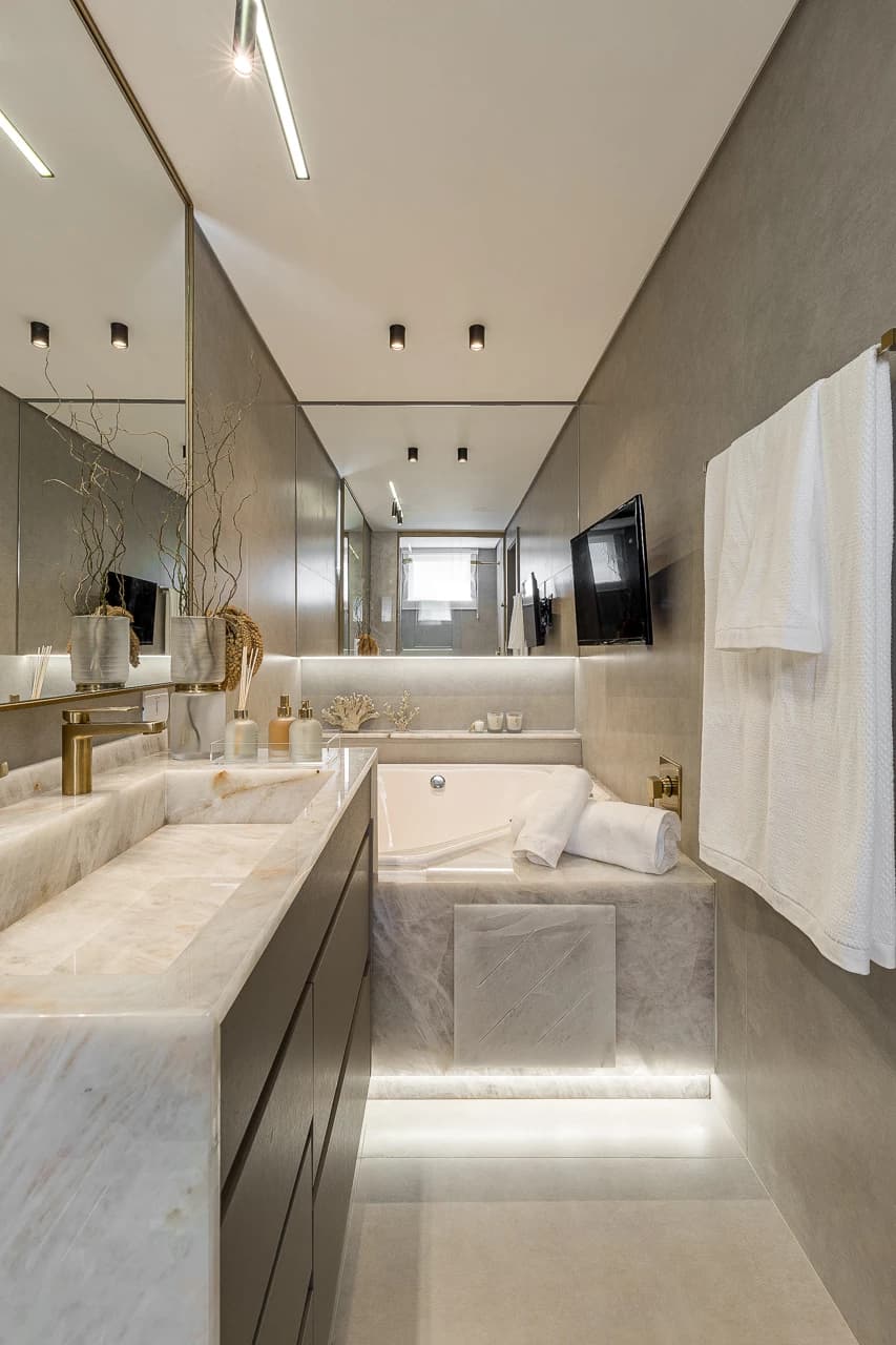 Apartamento RB — interior com Nero Michelangelo e Cristal de Quartzo, imagem 4 de 34