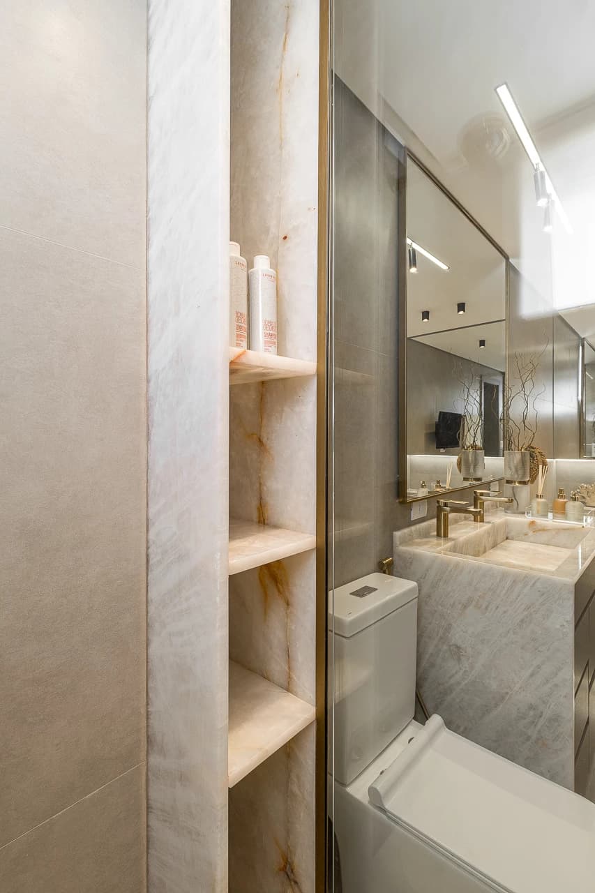 Apartamento RB — interior com Nero Michelangelo e Cristal de Quartzo, imagem 5 de 34