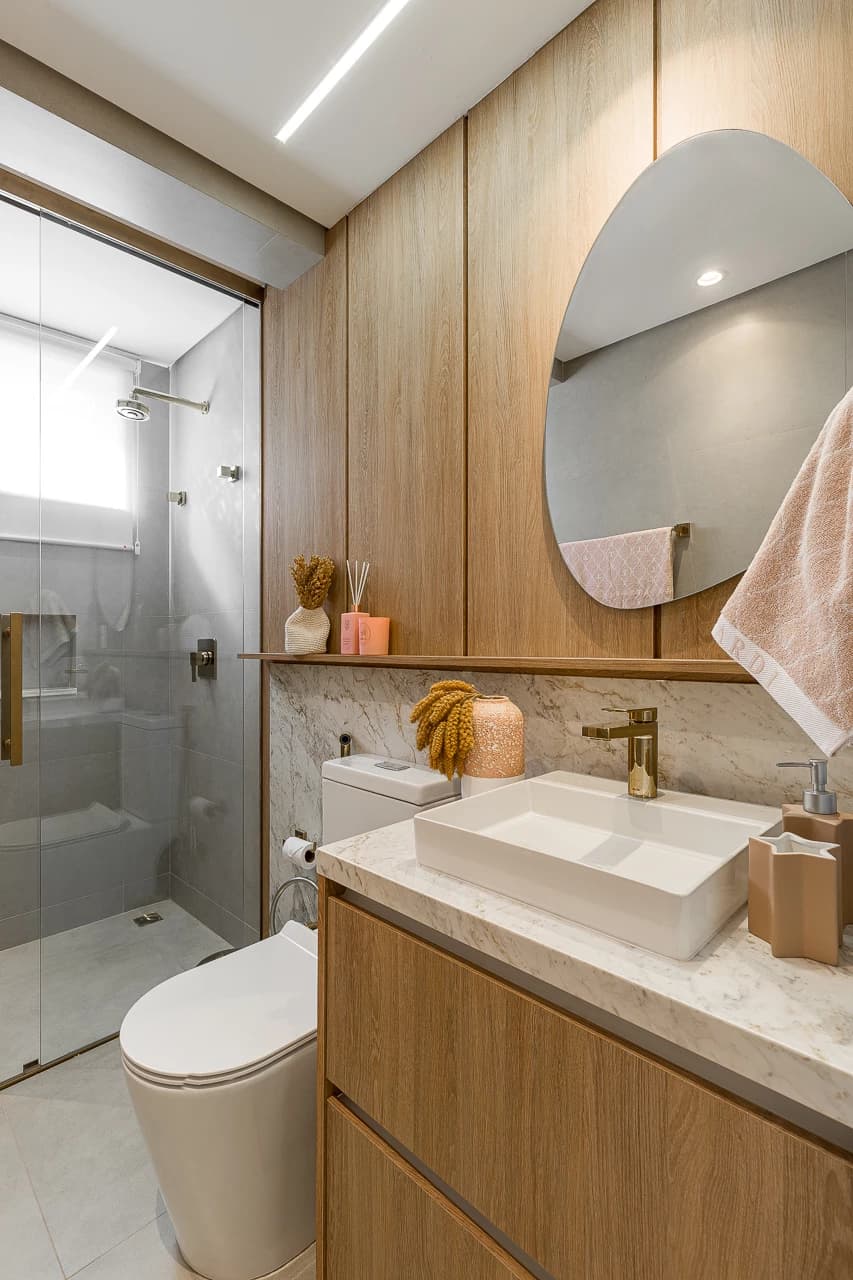 Apartamento RB — interior com Nero Michelangelo e Cristal de Quartzo, imagem 8 de 34