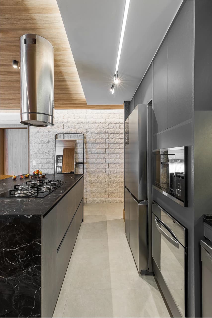 Apartamento RB — interior com Nero Michelangelo e Cristal de Quartzo, imagem 26 de 34